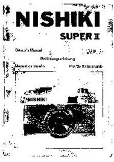 Nippon Nishiki Super 2 manual. Camera Instructions.